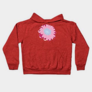 Pink and Blue Flower Drawing Kids Hoodie